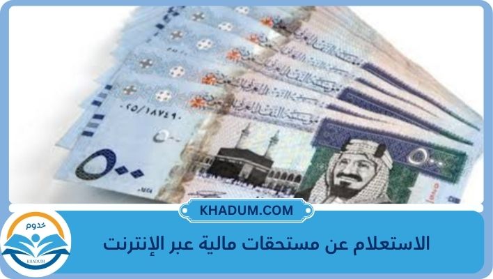 الاستعلام عن مستحقات مالية عبر الإنترنت